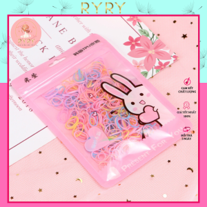 Set 200-500 Sợi Dây Thun Cột Tóc Co Giãn Dùng Một Lần Cho nữ