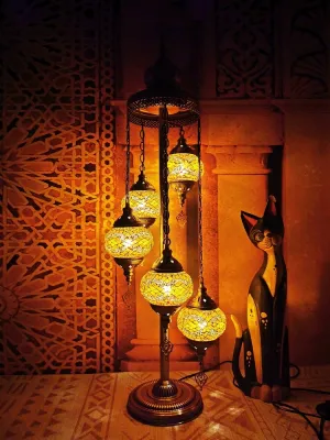 5 người đứng Đèn sàn khảm Thổ Nhĩ Kỳ handmade đứng đèn phòng ngủ phòng khách Retro cạnh giường ngủ lampes