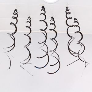 【SG Local Stock】6pcs/set Decoration Ribbon Metallic Ceiling Hanging Streamers Swirl Sparkling Spiral Ornament For Wedding Birthday Party