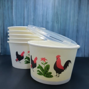 Mangkok Kertas Ayam 27 oz / 800 ml Paper Bowl Ayam / Mangkok Kertas Bakso / Mangkok Es / Mangkok Kertas(25 pcs)