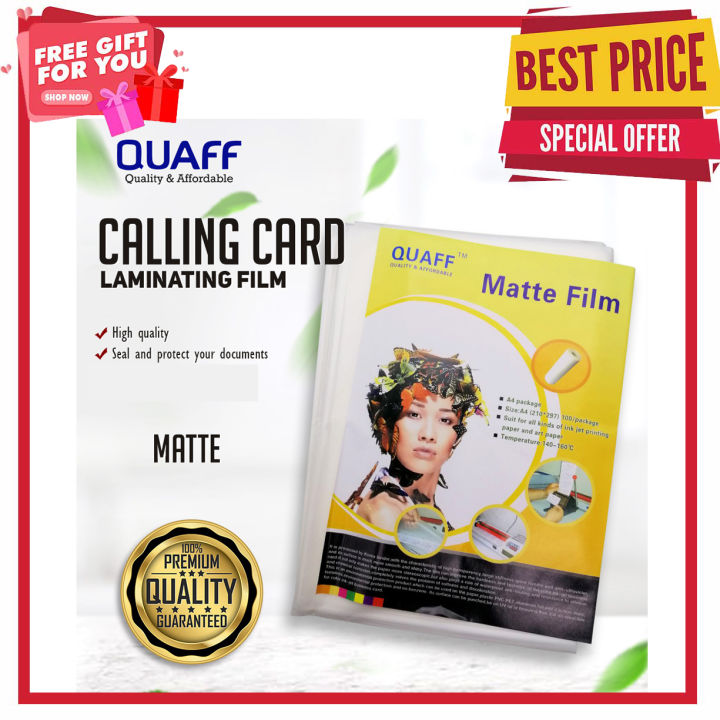 Calling Card Laminating Film A4 Glossy/Satin (100Sheets/ Pack) Lazada PH