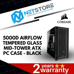 Corsair 4000D Airflow CC-9011200-WW Black Steel / Plastic / Tempered Glass  ATX Mid Tower Computer Case 