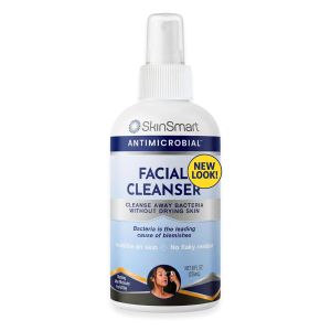 SkinSmart Antimicrobial Facial Cleanser for Breakouts & Blemishes Hypochlorous Acid Formula Targets Bacteria to Reduce Skin Irritation and Flush Pores Clean 8 oz Spray All Ages & All Skin Types