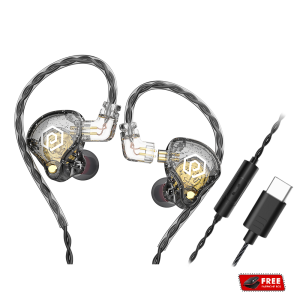 POPCORN X8 PRO in Ear Monitor Earbuds Type-C with mic in-Ear Earbud with 10mm Composite Magnetic Dynamic in-Ear Earphone Headphones HiFi Headset with Detachable C Pin 0.75MM Cable