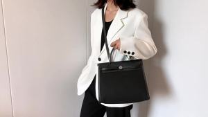 Korean-style casual large-capacity color-block canvas tote bag womens handbag small shoulder bag crossbody bag trendy and lightweight