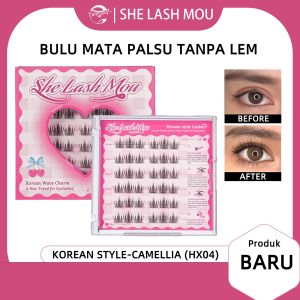 [TANPA LEM] HX04 SHE LASH MOU Bulu Mata Palsu Korean Style-Camellia Bulumata Natural Eyelash Extension