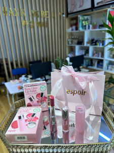 Set Son Dưỡng Có Màu Espoir Bare Glow Lip Balm 3g tặng Son Tint Espoir Couture Lip Tint Glaze Mini 2g