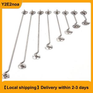 【Local shipping】 Stainless Steel Cabin Hook And Eye Latch Lock Shed Gate Door Catch Silent Holder