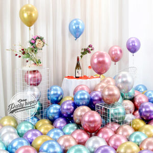 isi 100 Balon Latex Chrome 5 inch per pack / balon metalik CHROME dekor / balon megkilap / balon chrome / balon dekor mini