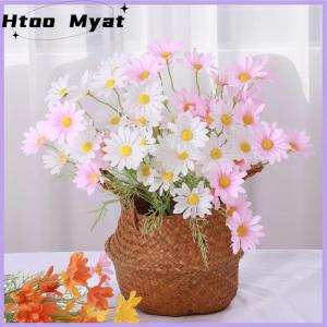 tantuoye ดอกเดซี่ประดิษฐ์สีขาว52ซม. ช่อดอกไม้ปลอมดอกคาโมไมล์สีขาว5หัวแบบทำมือสำหรับงานปาร์ตี้และสวนในบ้านของตกแต่งงานแต่งงาน