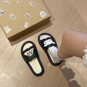 [FreeShipping]NewSummerWomenSSlippersCuteCrayonShin-ChanPrincessStyleFashionableOutdoorNon-SlipWear-ResistantIndoorFlatSlippers