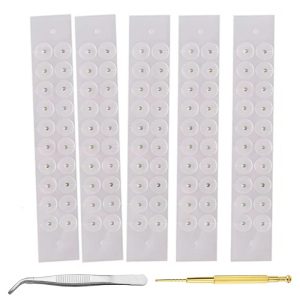 100Pcs Acupunctures Beads Auricular Ear Stickers Massage Ear Acupunctures Patches Clear Disposable Ear Stickers Easy Use