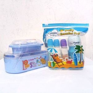 Tempat Bedak Bayi Double Sabun dan Mini Pack Cussons