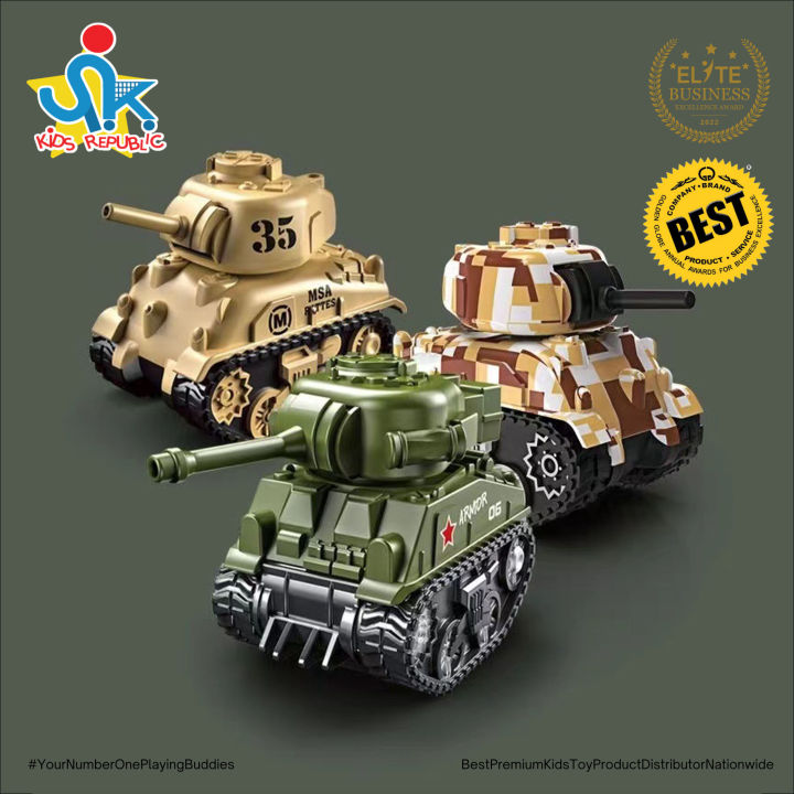 Alloy Pull Back Military Tank Toy Car Vehicle