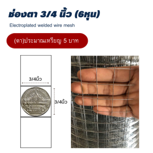 ลวดตาข่าย ชุบกัลวาไนซ์(เย็น) 1" 3/4" 1/2" I ขนาด0.9x30m I ลวดตะแกรงกรงไก่ กรงนก ตาข่ายสี่เหลี่ยม ชุบสังกะสี ตะแกรงเหล็กล้อมไก่ ตาข่ายเหล็ก กันงู กันหนู กันนก Welded Galvanized wire mesh
