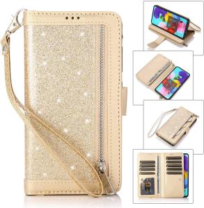 Wallet Mobile Phone Case for Apple iPhone 15 Pro max iphone 13 Pro Max 12 iphone 11 mini XS MAX XR 7 8 Plus 6 6S Case PU Leather TPU Flip Case Zip Wallet with 9 Card Slots Magnesafe Closure Folio Cover