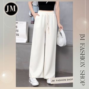 กางเกงขายาว กางเกงขายาวสแลคขาเต่อ รุ่นมีเชือก ผ้านิ่มใส่สบาย ระบายอากาศได้ดี แฟชั่นล่าสุด สไตล์เกาหลี งานฟรีไซส์ K9239
