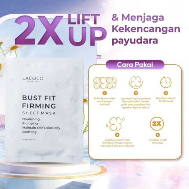 LACOCO BUST FIT FIRMING SHEET MASK NASA ORIGINAL PERAWATAN PAYUDARA BUSMASK