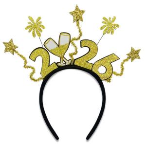 Celebration Headwear 2026 Star Detail Plastic Hair Hoop For Children Adults Birthday Parties Comfortable Daily
