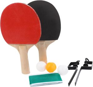 Table Tennis Racket Rack Set 9.84X5.70X0.98In Ping Pong Paddle Net Kit Training Tools for Outdoor Practice and Family Fun