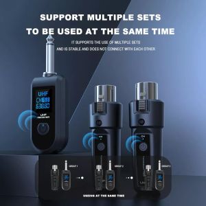 SATA 2.4G UHF Wireless Microphone System XLR Adapter Transmitter for Guitar Dynamic Audio Mixer
