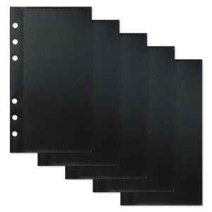FOUNDTWO 5pcs PP Trang bên trong bìa đựng tài liệu A6/A7 6 lỗ Ví đựng thẻ ảnh thần tượng Có thể tháo rời Vỏ Album Giấy bên trong lá rời Văn phòng phẩm