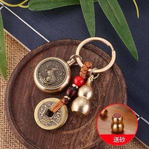 กำลังส่ง🔥🔥🔥สัญลักษณ์สิบสองราศีจีนพวงกุญแจทองแดงของตกแต่งฮวงจุ้ยฮวงจุ้ย