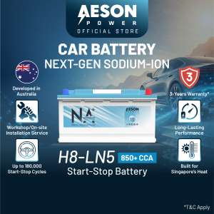 AESON POWER H8 LN5 Sodium Ion Car Battery 850+ CCA Start-Stop Battery | Optional On-Site Installation