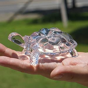 QFV5F Cute Creative For Office Fish Tank Landscaping Handicrafts Symbolize Happiness High Quality Craft Gift Tortoise Statue Ornament Crystal Turtle