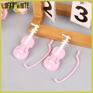 Lofty White ไวโอลินจำลองขนาดเล็กทำด้วยมืออุปกรณ์ตกแต่งไวโอลินสำหรับตกแต่งไวโอลินไร้กลิ่น