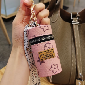 Lipstick Bag Creative Retro Ribbon Large Capacity Storage Bag Ladies Keychain Pendant Gift