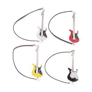 Dollhouses Guitar and Strap Set Supplies for Music Room Office Display Music Instrument Party Decors