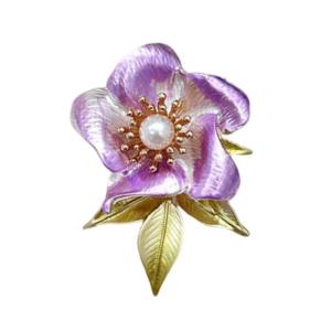 Elegant Camellias Brooch Pin with Faux Pearls Lapel Accessory Sophisticated Accessories for Wedding Attire