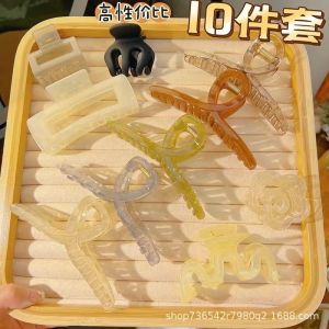 67pcs Hair Accessories Set Set Acrylic Hair Claw Clips Hair Tie Simple Style Hair Clips for Women