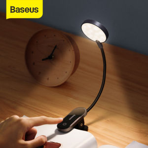 Baseus Desk Lamp LED Clip Desk Light 4000K Eye Protection Reading Lamp 3 levels Dimmable Bedside Lamp Rechargeable Night Lights for Desk Bed Headboard Computer
