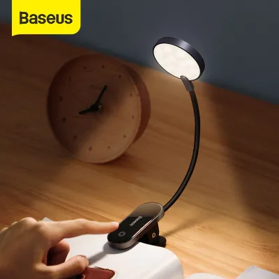 Baseus LED Clip Table Lamp Wireless Desk Lamp usb Touch Rechargeable Reading Light Laptop Lamp Home Office Children Study Working Book Light