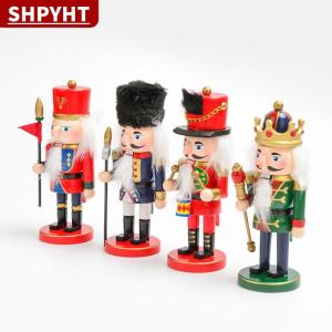 [COD] SHPYHT TOY Wooden Christmas Nutcracker SoldierTraditional Painted Nutcracker FiguresFestive Collectible Christmas Party For Home