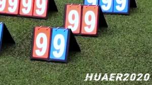 Akozon Sports Scoreboard 2/3/4 Digit Portable Flip Scoreboards Sports Competition Score Board Table Counter Digital Scoreboard for Table Tennis Basketball Volleyball Football and Others(2-Digit)