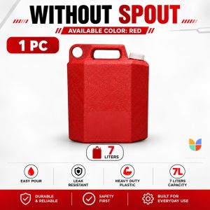 7L Gas Can Fuel Container with Spout & Without Spout Heavy Duty Plastic Petrol Diesel Oil Storage Can
