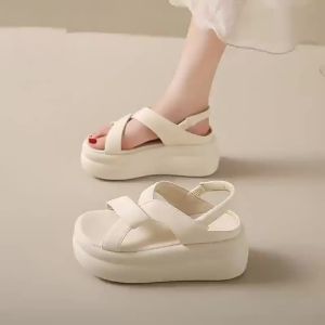 [Free Shipping] WomenS Platform Sandals 2026 Summer New Fashion Suitable For Outdoor Wear Small Size High Heels Designed For Petite Women With Soft Soles And Lightweight Construction