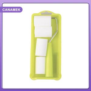【CANAMEK】 2 Inch Paint Roller Kit 6PCS High Density Foam Rollers Plus Paint Tray Liner for Corner Baseboard DIY Remodel