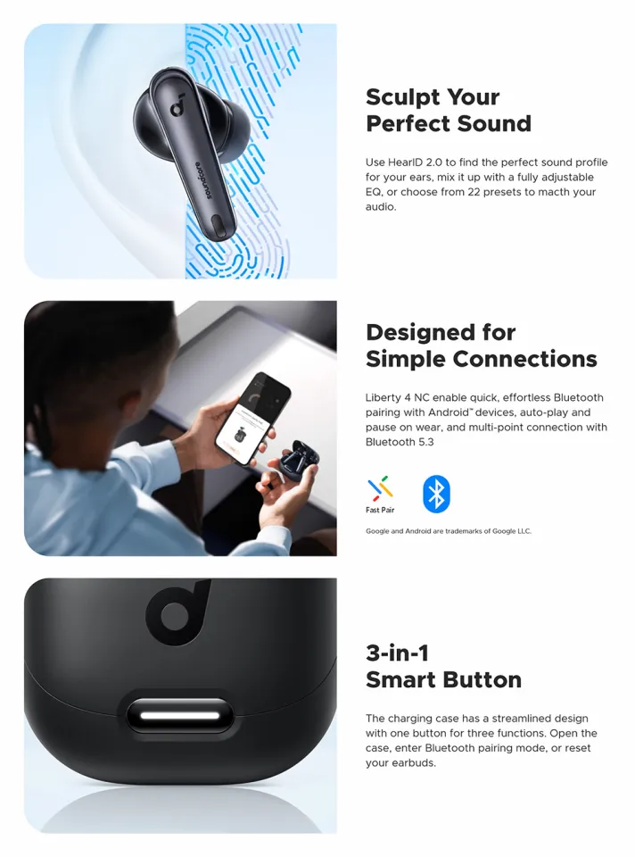 Soundcore by Anker Liberty NC Earbuds Bluetooth ANC Hi-Res