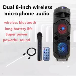 ✅100% Original AMZ  High-power dual 8-inch portable bluetooth speaker BK-8802
