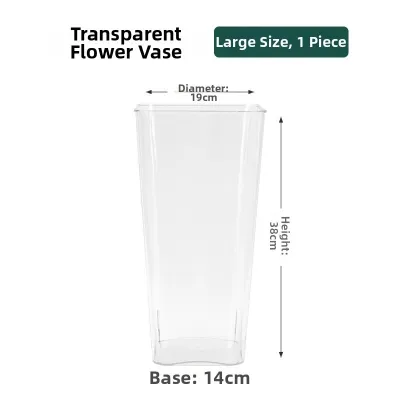 Large Transparent Acrylic Flower Vase Professional Flower Shop Water Bucket Home Flowers French Style Revival Flower Barrel ☀0414x