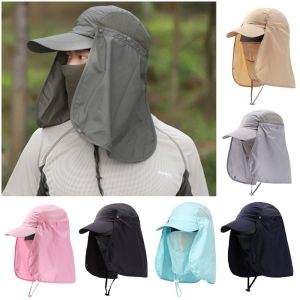 LYMEDIA UV Sun Protection Summer Fishing Sun Hat Adjustable Breathable Fisherman Cap Outdoor Camouflage Baseball Cap