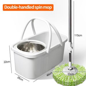 Jbos Mop With Spinner and Bucket Stainless Spinner 360 Easy Rotating Map Floor Cleaning Tornado Mop
