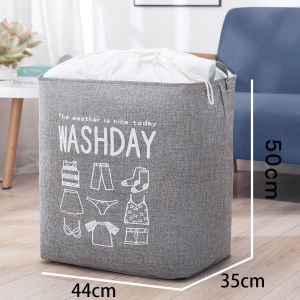 75L Large Laundry Basket Clothes Toy Organizer Drawstring Quilt Storage Bag Dirty Clothes Basket