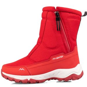 Women Winter Boots Girls Hiking Boots Snow Boots Child Waterproof Plus Velvet Warm Side Zipper Outdoor Casual Short Boots Cotton Shoes Boots