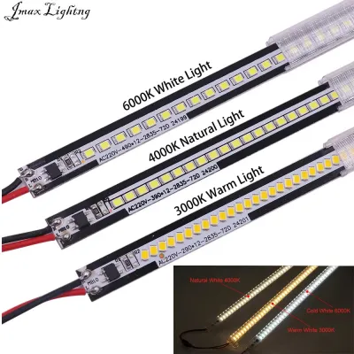 Jmax 220V LED Bar Lights 2835 High Bright 72LEDs 30/40/50cm Aluminum Tube LED Rigid Strip Light For Under Cabinet Kitchen Lighting Cool White/Neutral White/Warm White