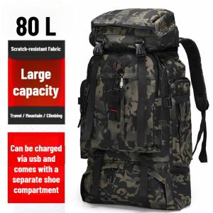 80L Tactical Backpack for Outdoor Sports Multifunctional Waterproof Backpack Large-capacity Luggage Bag for Hiking mountaineering Camping